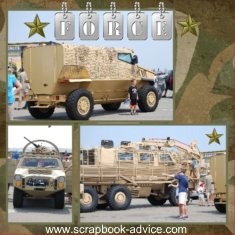 Air Show Scrapbook Layout Force Protection MRAP