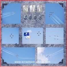 Air Force Digital Scrapbook Layout of Thunderbirds