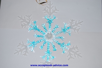 Alcohol Ink on Plastic Snowflake