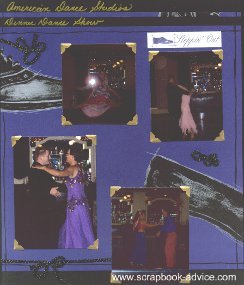 Ballroom Dance Scrapbook Layout for 12 x 15 inch albums