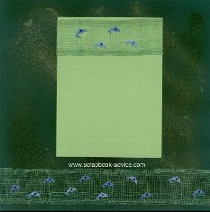 Scrapbook Layout using Scrapbooking Brads to attach netting