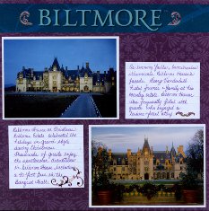 Biltmore Estate Scrapbook Layout Ideas