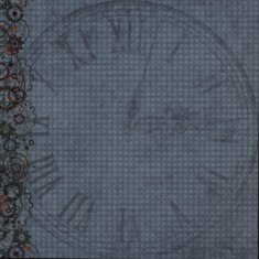 Chalk on Scrapbook Page to alter background for Clock Image