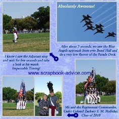 Citadel Parade Retirement Scrapbook Layouts