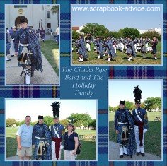 Citadel Parade Retirement Scrapbook Layouts