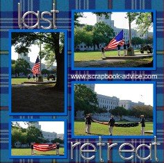 Citadel Parade Retirement Scrapbook Layouts