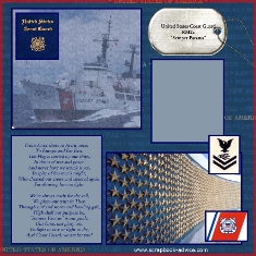 Coast Guard Scrapbook Layout