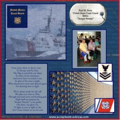 Coast Guard Scrapbook Layout