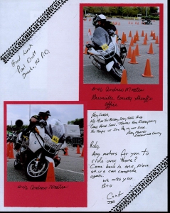 Palmetto Police Motorcycle Competition Scrapbook Layout
