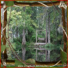 Digital Scrapbook Layout of Cypress Gardens near Charleston SC 