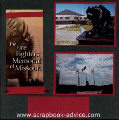 Firefighters Memorial Missouri Scrapbook Layout