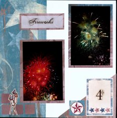 July 4th Fireworks Scrapbook Layouts