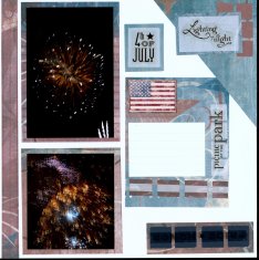 July 4th Fireworks Scrapbook Layouts