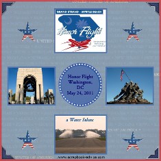Honor Flight Scrapbook Layout for Memorial Day