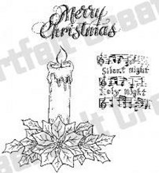 Heartfelt Creations Holiday Poinsettia Candle Stamp Set