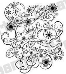 Heartfelt Creations Snowy Winter Background Stamp with Came Upon a Midnight Clear