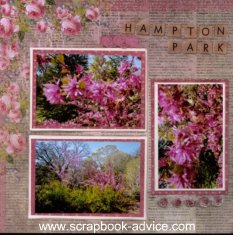 Hampton Park Floral Scrapbook Layout