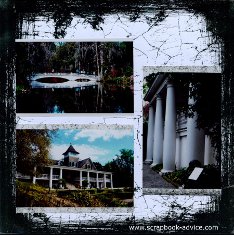 Magnolia Plantation Scrapbook Bridge & House