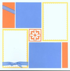 Mosaic Summer Scrapbook Layout Kit Daisy Love