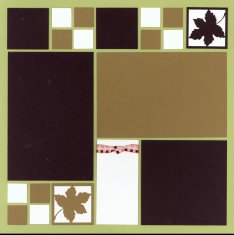 Mosaic Fall Scrapbook Layout Page Kit titled Fall