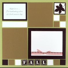 Mosaic Fall Scrapbook Layout Page Kit titled Fall