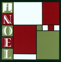Mosaic Christmas Scrapbook page kit Noel with Christmas Candle