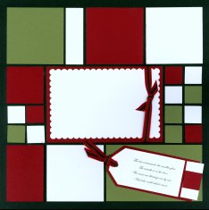 Mosaic Christmas Scrapbook page kit  Noel with Christmas Candle