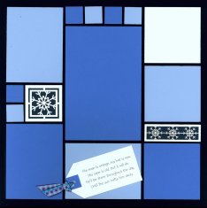 Mosaic Snow Scrapbook Layout Kit  Winter Fun with Snowmen