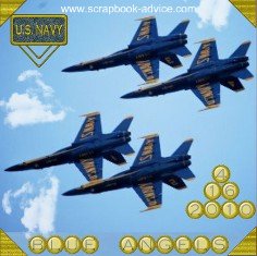 U S Navy Blue Angels Scrapbook Layout
