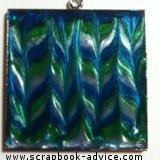 Pendant Jewelry Square made with Pearl Lacquer Paint