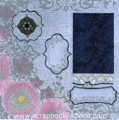 Personal Shopper Scrapbook Layout using Color Me Paper in Silver