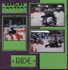 Police Motorcycle Scrapbook Layout