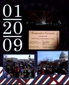 Obama Inauguration Scrapbook Layouts