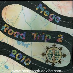 Road Trip Scrapbook Cover Layout