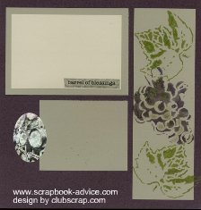 Club Scrap Sonoma Scrapbook Layout with Stencil