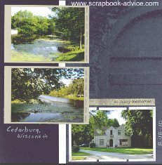 Club Scrap Sonoma Cedar Creek Winery Scrapbook Layout