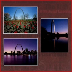 St Louis Arch Gateway to the West Scrapbook Layout