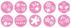 Pebbles Inc. Chalk Stencils 10/Pkg Flowers