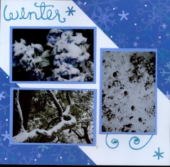 Winter Snow Scrapbook Layout