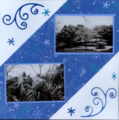 Winter Snow Scrapbook Layout