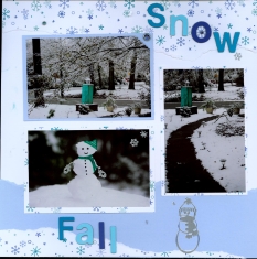 Winter Snow Scrapbook Layout