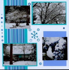 Winter Snow Scrapbook Layout