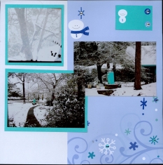 Winter Snow Scrapbook Layout