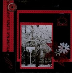 Winter Snow Scrapbook Layout