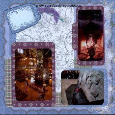 Yellowstone National Parks Old Faithful Inn Scrapbook Layout showing Architecture