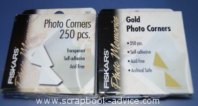 Scrapbook Adhesives Photo Corners White