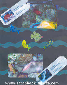 Aquarium Scrapbook Layout