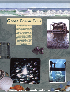 Aquarium Scrapbook Layout