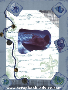 Aquarium Scrapbook Layout