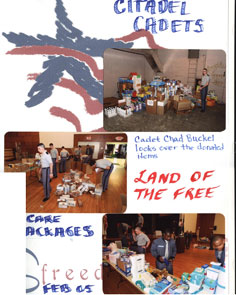 Military Care Packages Scrapbook Layout